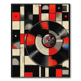 Geometric Modern Retro Vinyl Record Geometric Area Rug