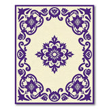 Purple Floral Ornate Medallion Area Rug