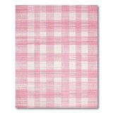 Pink Gingham Check Plaid Area Rug