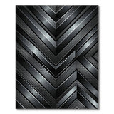 Modern Metallic Zigzag Grey Area Rug