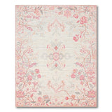 Blush Pink Floral Persian Medallion Rug