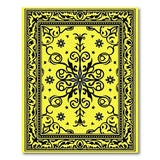Yellow Ornate Yellow Persian Medallion Rug