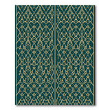 Teal and Gold Intricate Persian Geometric Rug