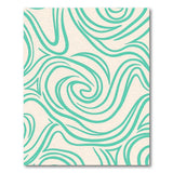 Teal Swirl Abstract No. 2 Area Rug