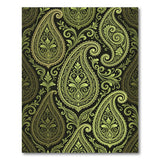 Elegant Green Paisley Oriental Area Rug