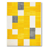 Yellow Vibrant Yellow Geometric Block Area Rug