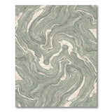 Green Marble Swirl Green Area Rug