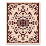 Brown and Tan Ornate Persian Medallion Area Rug