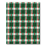 Festive Green Red Plaid Check Area Rug
