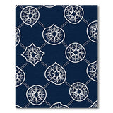Navy Blue Geometric Star Mandala Area Rug