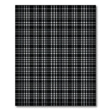 Bold Black White Plaid Check Area Rug