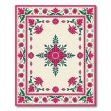 Pink Traditional Persian Vibrant Pink Floral Persian Area Rug