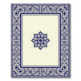 Navy Blue Ornate Persian Border Rug