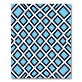 Modern Blue Diamond Geometric Area Rug