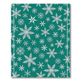 Green Emerald Green Snowflake Pattern Area Rug