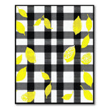 Yellow Lemon Gingham Area Rug