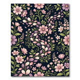 Vintage Pink Purple Floral Area Rug