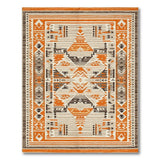 Orange Geometric Southwestern Area Rug