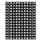 White Starburst Geometric Area Rug on Black