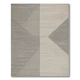 Grey Geometric Triangle Area Rug