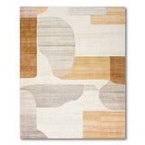 Geometric Modern Beige and Neutral Abstract Geometric Beige Area Rug