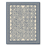 Geometric Modern Navy Blue Geometric Diamond Lattice Area Rug