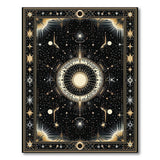 Celestial Gold Compass Art Deco Area Rug