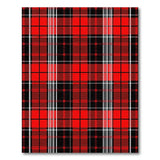 Geometric Modern Bold Red Black Plaid Area Rug