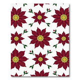Red Poinsettia Floral Pattern Floral Vintage Area Rug