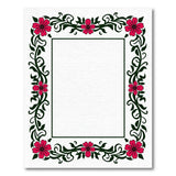 Pink Pink Floral Vine Border Area Rug