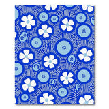 Radiant Blue Daisy Sunburst Area Rug