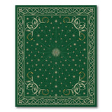 Ornate Emerald Green Starburst Area Rug