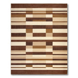 Geometric Modern Abstract Geometric Brown Tan Area Rug