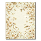 Cream Floral Vine Beige Area Rug