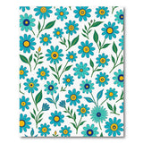 Teal Daisy Floral Area Rug