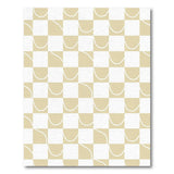 Beige Curved Arch Geometric Area Rug