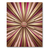 Pink Gold Starburst Geometric Area Rug