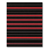 Bold Black and Red Striped Area Rug
