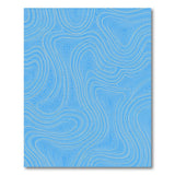 Modern Blue Contour Wave Area Rug