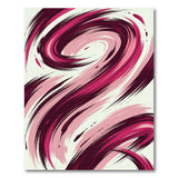 Swirling Pink Brushstroke Abstract Area Rug
