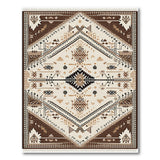 Brown Tan Southwestern Geometric Area Rug