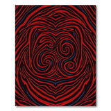 Bold Red Spiral Abstract Area Rug