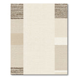 Beige Neutral Vertical Striped Woven Area Rug