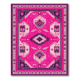 Vibrant Pink Vibrant Pink Southwestern Geometric Area Rug