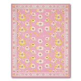Pink Floral Vintage Vintage Pink Daisy Floral Area Rug