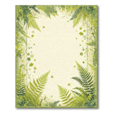 Lush Fern Vine Border Green Area Rug