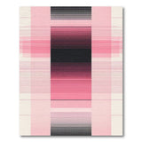 Pink Ombre Black Stripe Area Rug