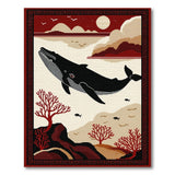 Humpback Whale Sunset Coastal Area Rug