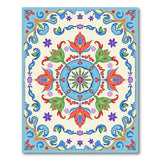 Vibrant Multi-Color Persian Floral Mandala Rug