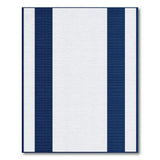 Geometric Modern Navy Blue and White Vertical Stripe Area Rug
